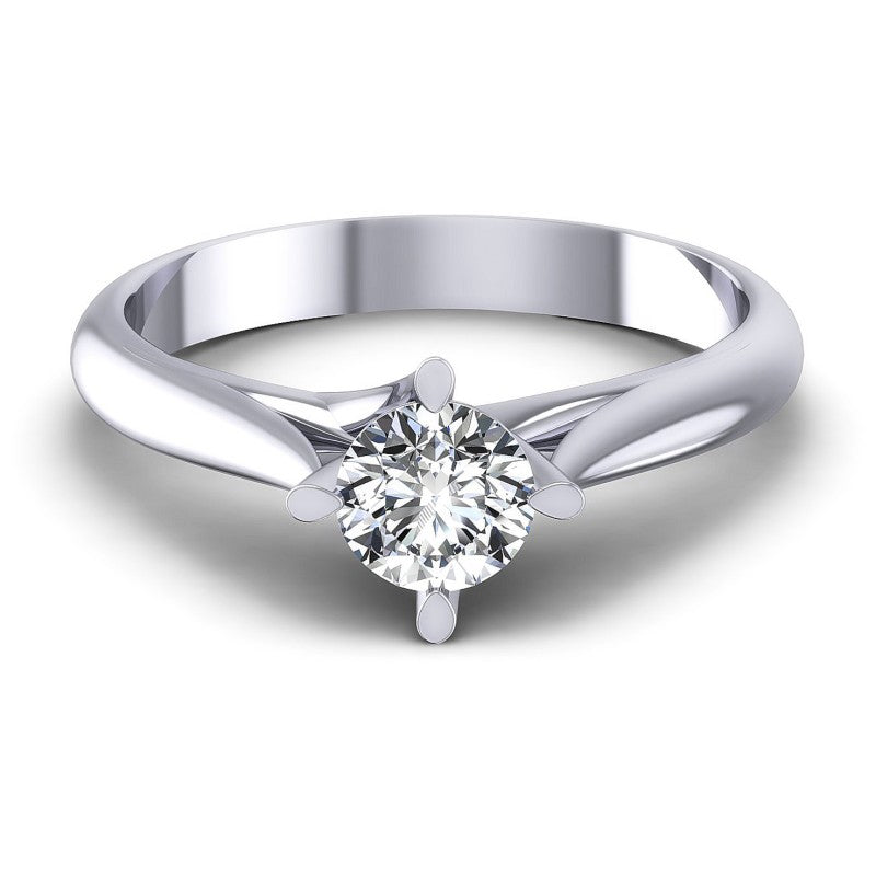 Round Diamonds 0.35CT Solitaire Ring in 14KT Yellow Gold