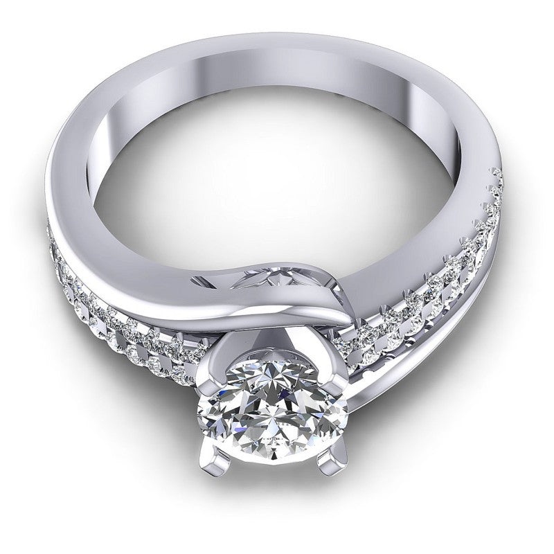 Round Diamonds 0.75CT Engagement Ring in 14KT Yellow Gold