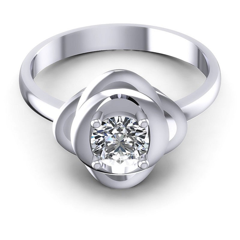 Round Diamonds 0.35CT Solitaire Ring in 14KT Yellow Gold