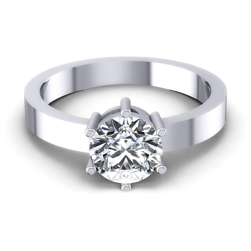 Round Diamonds 0.35CT Solitaire Ring in 14KT Yellow Gold