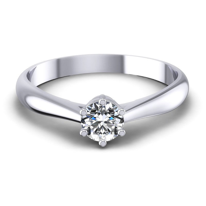 Round Diamonds 0.35CT Solitaire Ring in 14KT Yellow Gold