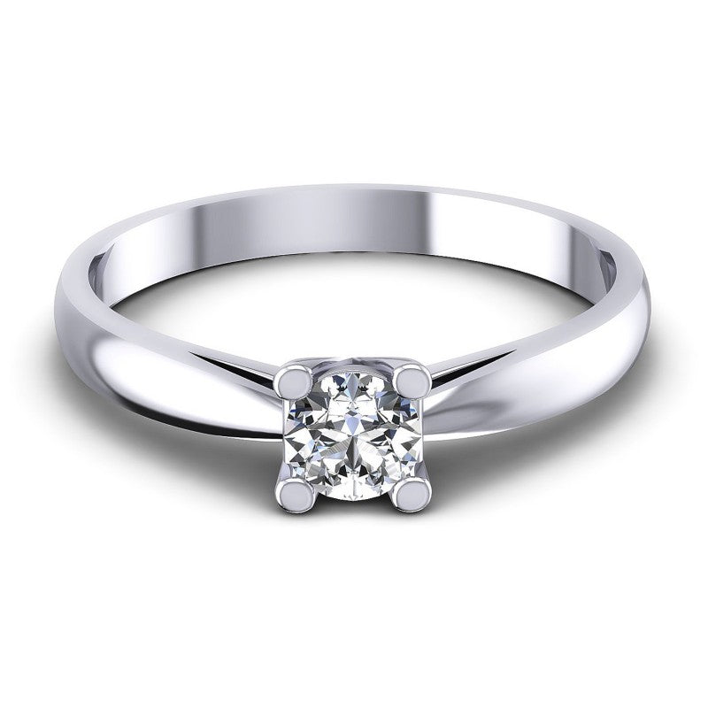 Round Diamonds 0.35CT Solitaire Ring in 14KT Yellow Gold