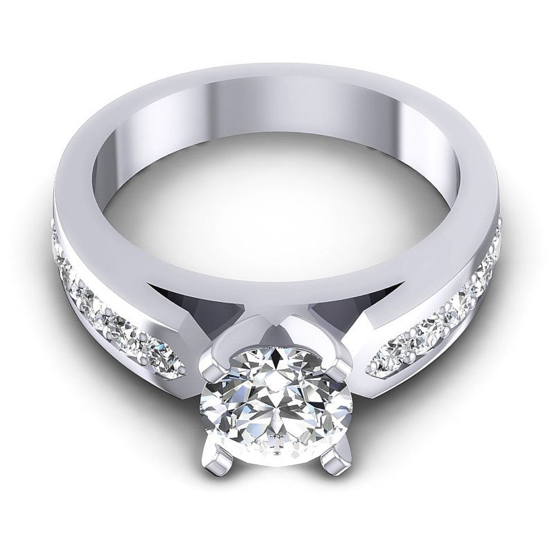 Round Diamonds 0.90CT Engagement Ring in 14KT Yellow Gold