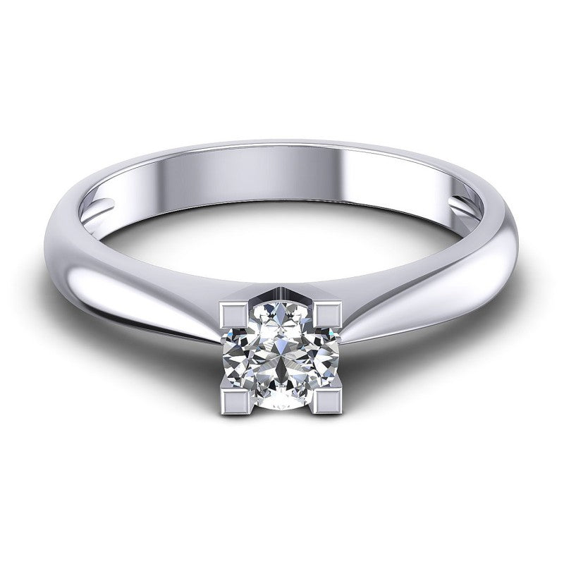 Round Diamonds 0.35CT Solitaire Ring in 14KT Yellow Gold