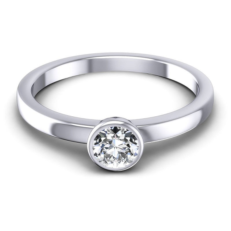 Round Diamonds 0.35CT Solitaire Ring in 14KT Yellow Gold