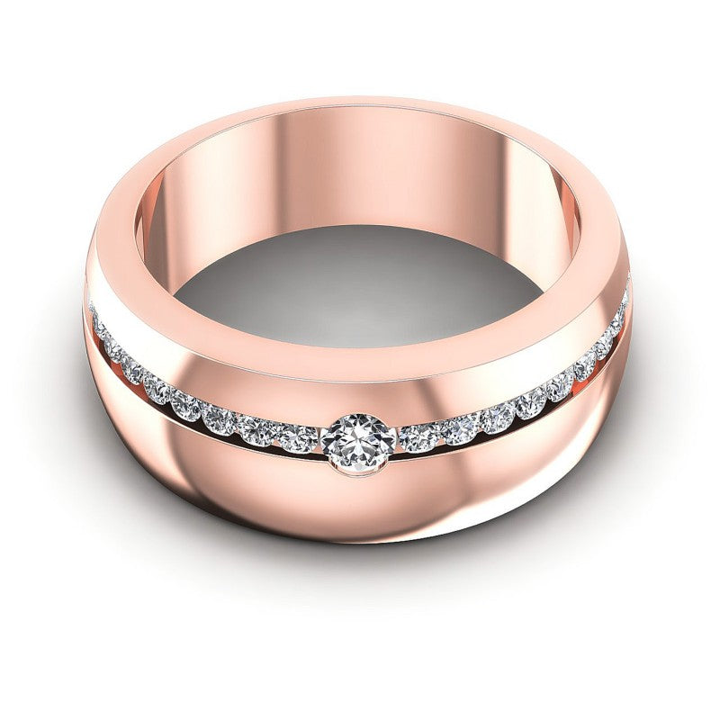 Round Diamonds 0.50CT Diamonds Wedding Band in 18KT Yellow Gold