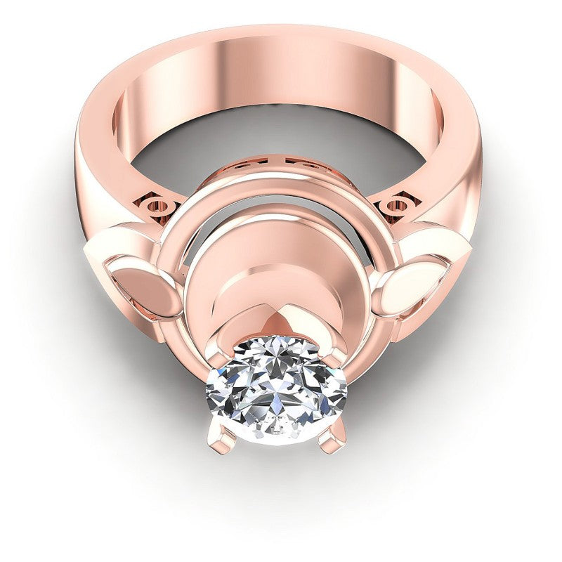 Round Diamonds 0.35CT Solitaire Ring in 18KT Yellow Gold