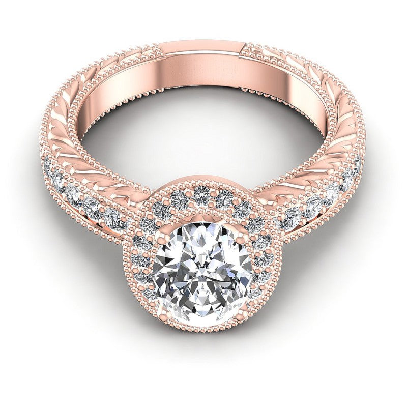 Round Diamonds 0.55CT Antique Ring in 18KT Yellow Gold