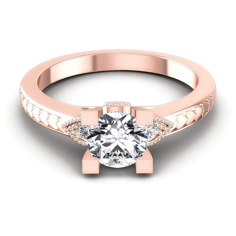 Round Diamonds 0.45CT Antique Ring in 18KT Yellow Gold