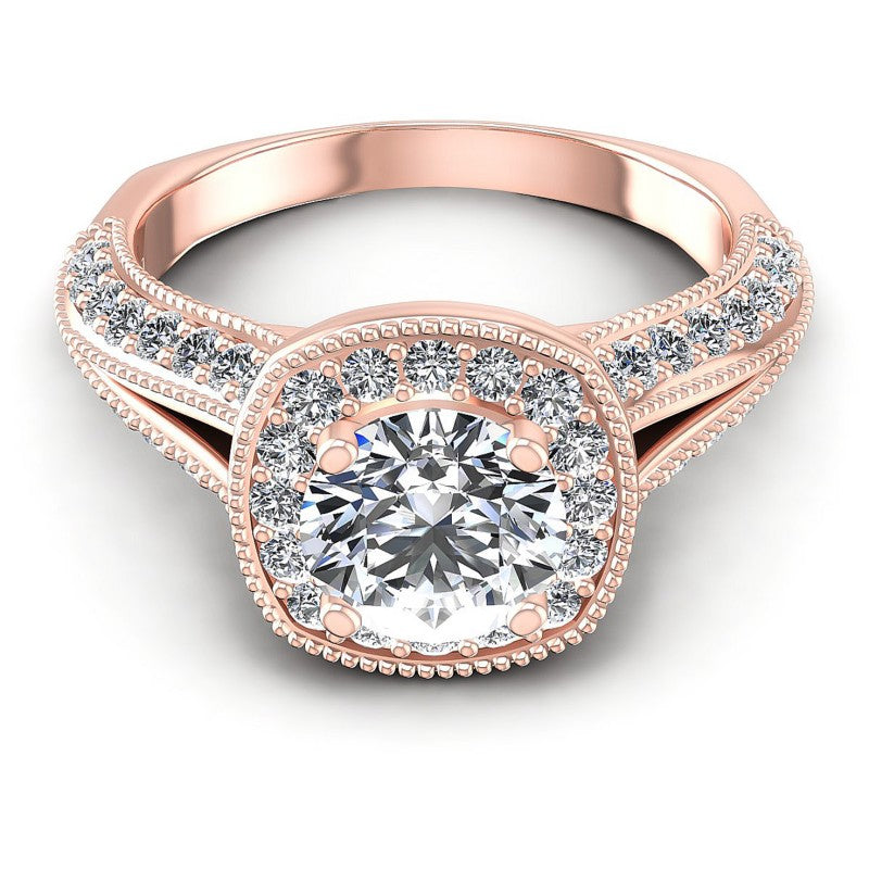 Round Diamonds 1.10CT Antique Ring in 18KT Yellow Gold