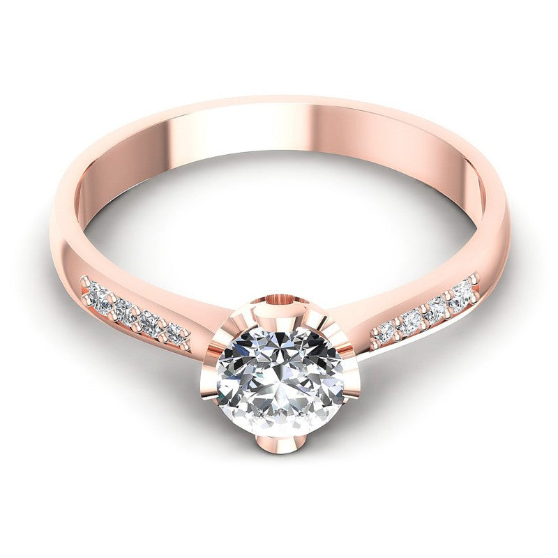 Round Diamonds 0.50CT Engagement Ring in 18KT Yellow Gold
