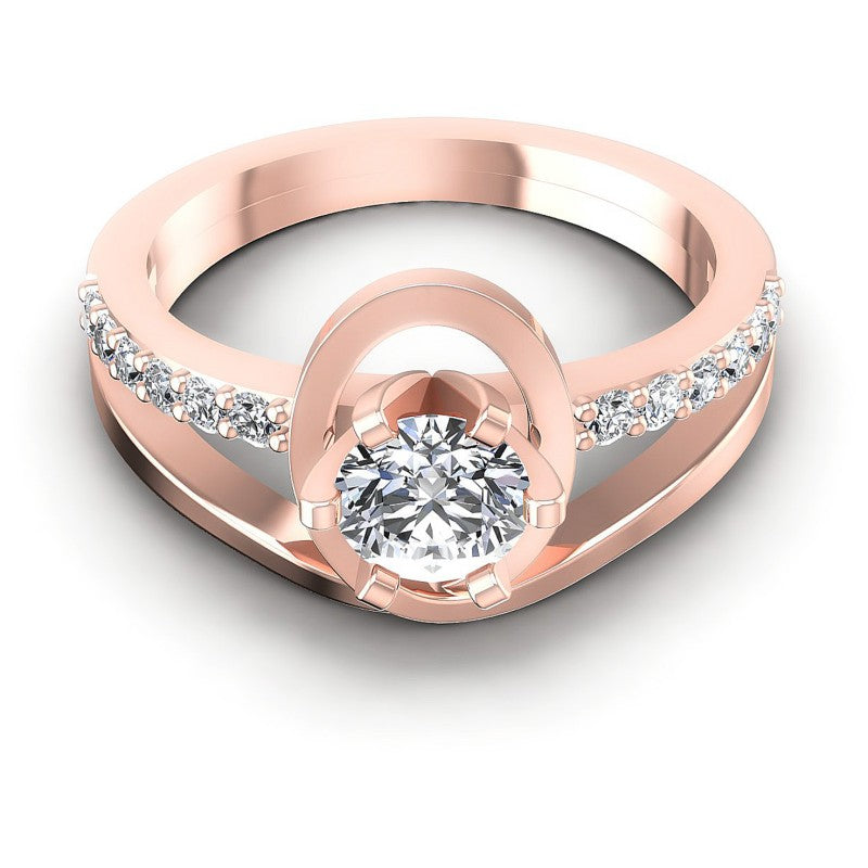 Round Diamonds 0.60CT Engagement Ring in 18KT Yellow Gold