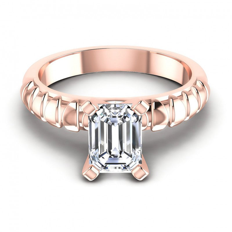 Emerald Diamonds 0.35CT Solitaire Ring in 18KT Yellow Gold