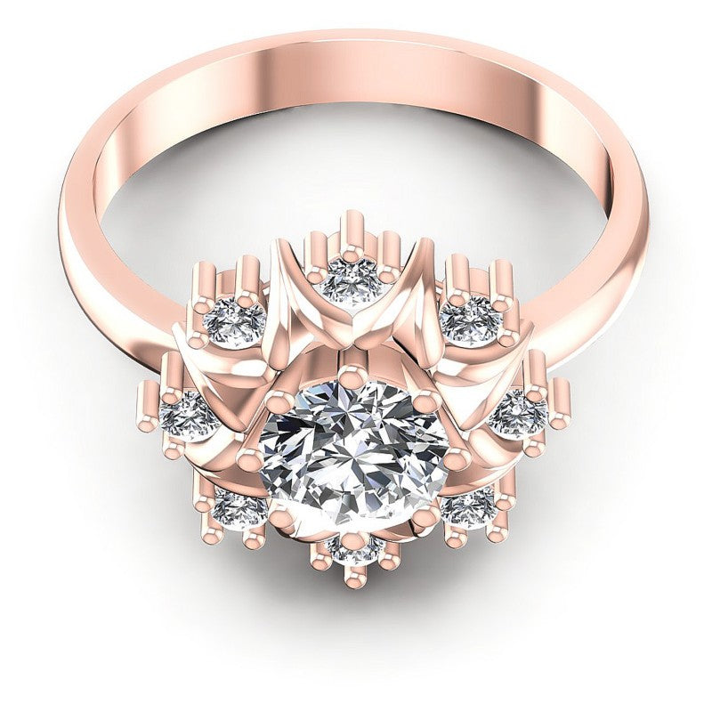 Round Diamonds 0.60CT Engagement Ring in 18KT Yellow Gold