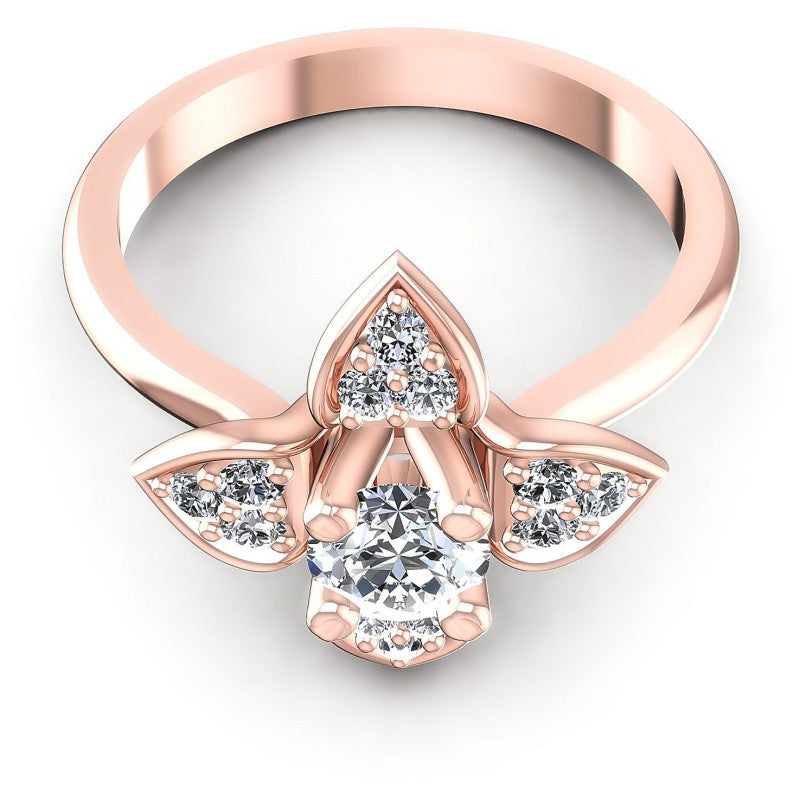 Round Diamonds 0.55CT Engagement Ring in 18KT Yellow Gold