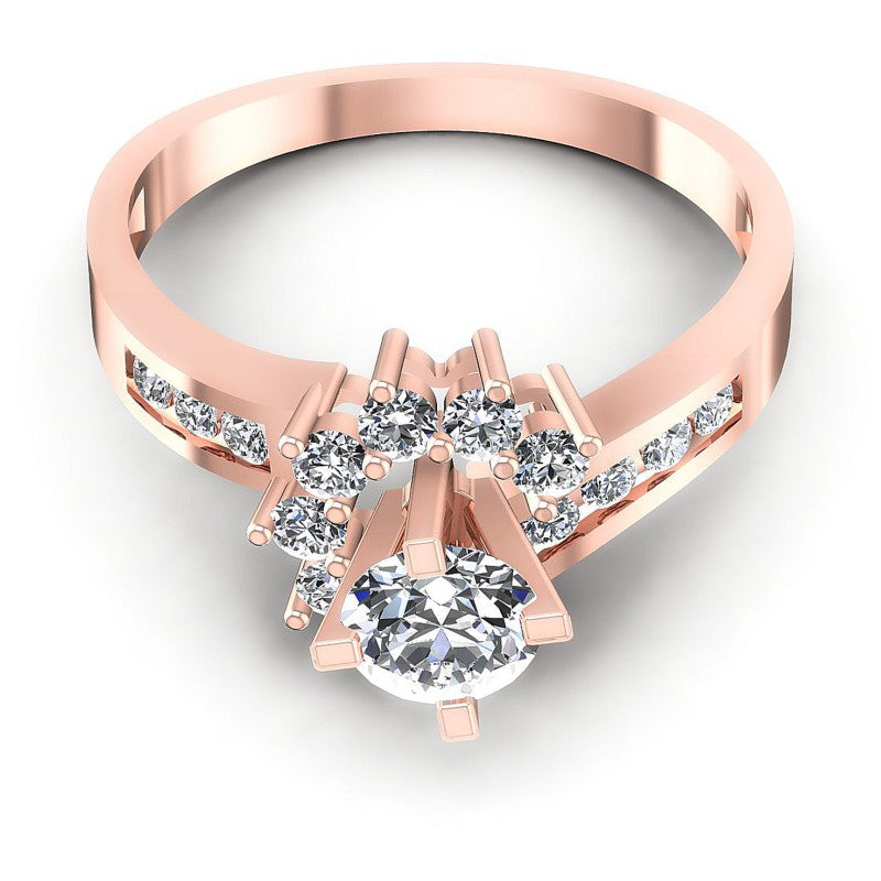 Round Diamonds 0.65CT Engagement Ring in 18KT Yellow Gold