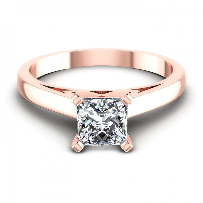 Princess Diamonds 0.35CT Solitaire Ring in 18KT Yellow Gold