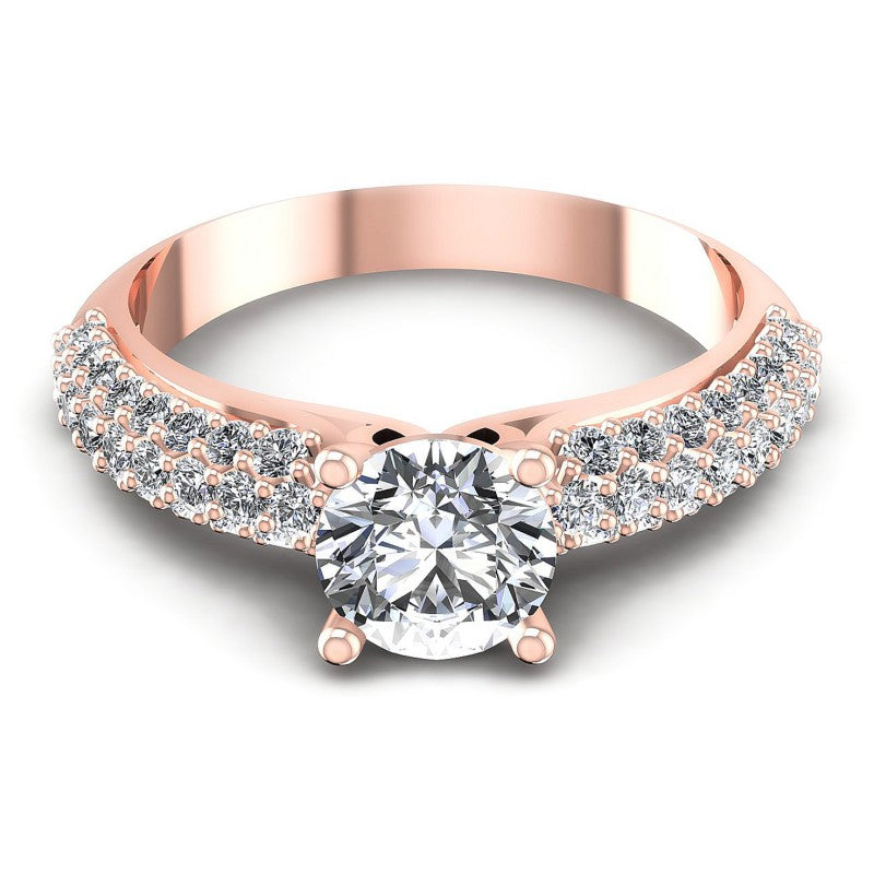 Round Diamonds 0.95CT Engagement Ring in 18KT Yellow Gold