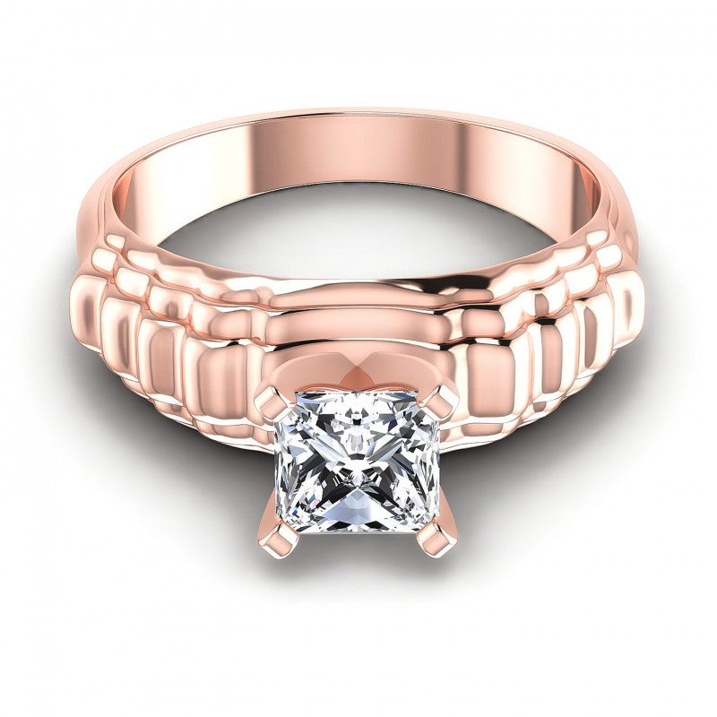 Princess Diamonds 0.35CT Solitaire Ring in 18KT Yellow Gold