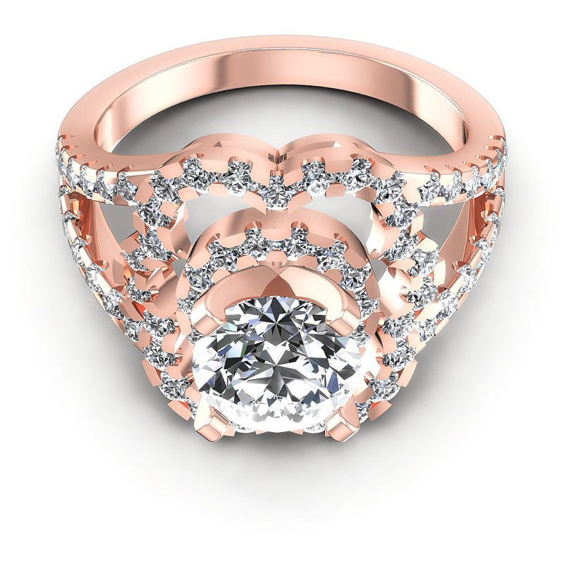 Round Diamonds 1.30CT Engagement Ring in 18KT Yellow Gold