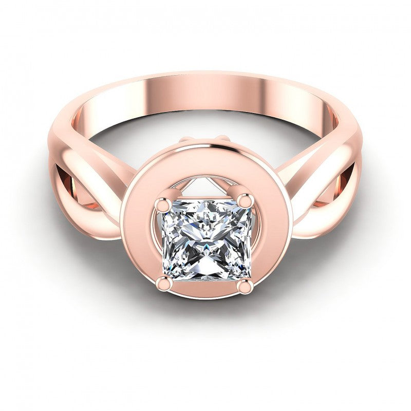 Princess Diamonds 0.35CT Solitaire Ring in 18KT Yellow Gold