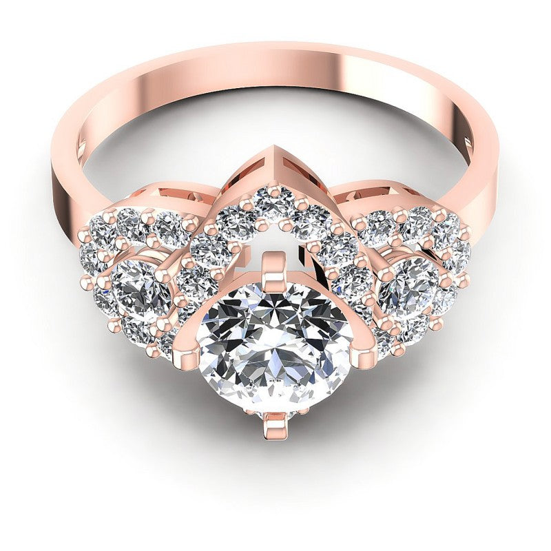 Round Diamonds 1.20CT Engagement Ring in 18KT Yellow Gold