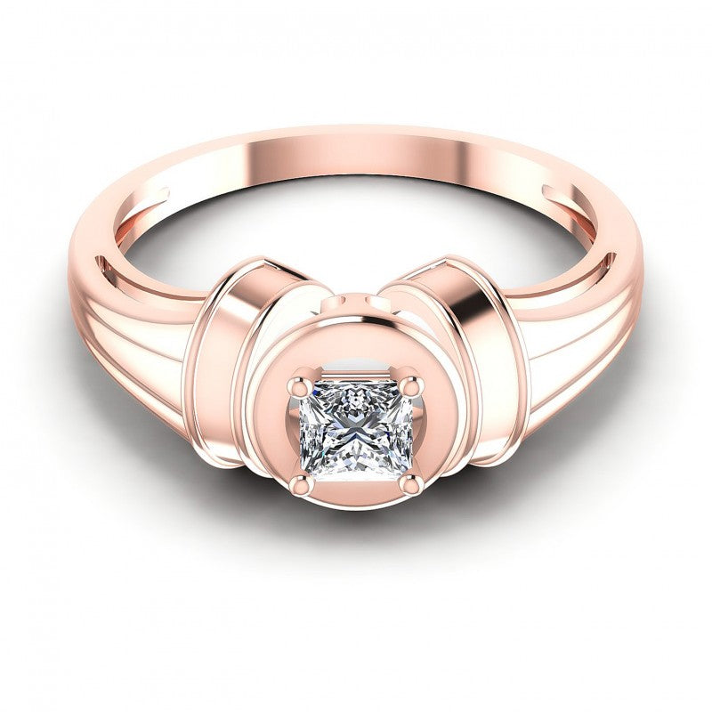 Princess Diamonds 0.35CT Solitaire Ring in 18KT Yellow Gold