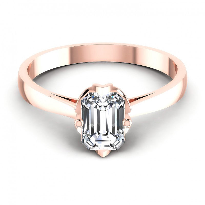 Emerald Diamonds 0.26CT Solitaire Ring in 18KT Yellow Gold