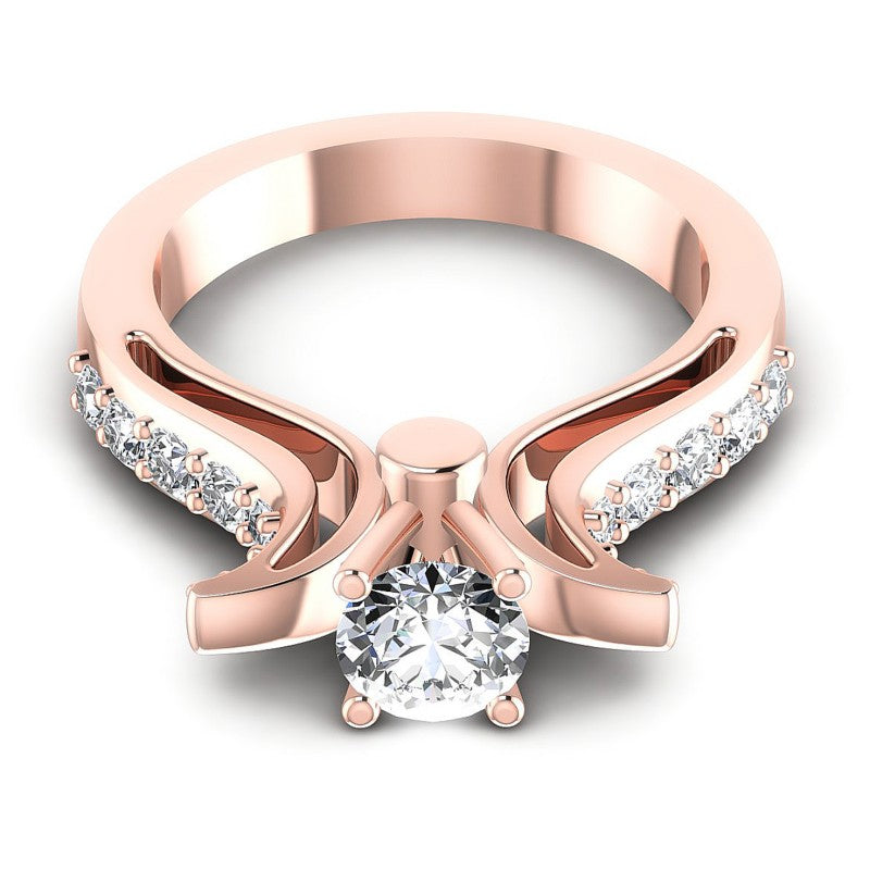 Round Diamonds 0.80CT Engagement Ring in 18KT Yellow Gold
