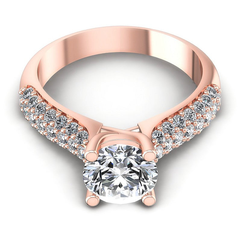 Round Diamonds 0.80CT Engagement Ring in 18KT Yellow Gold