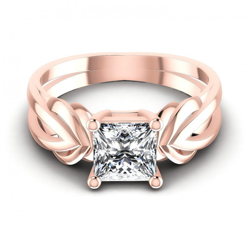 Princess Diamonds 0.35CT Solitaire Ring in 18KT Yellow Gold
