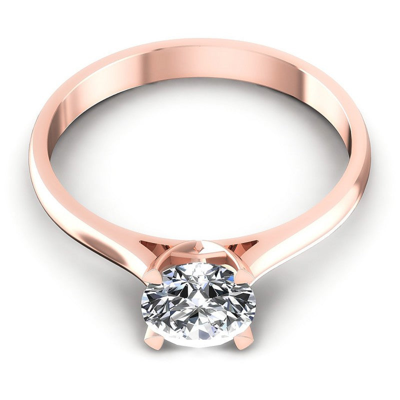 Round Diamonds 0.35CT Solitaire Ring in 18KT Yellow Gold