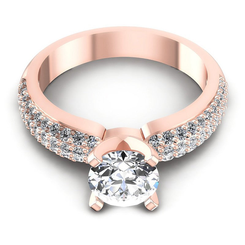 Round Diamonds 0.85CT Engagement Ring in 18KT Yellow Gold