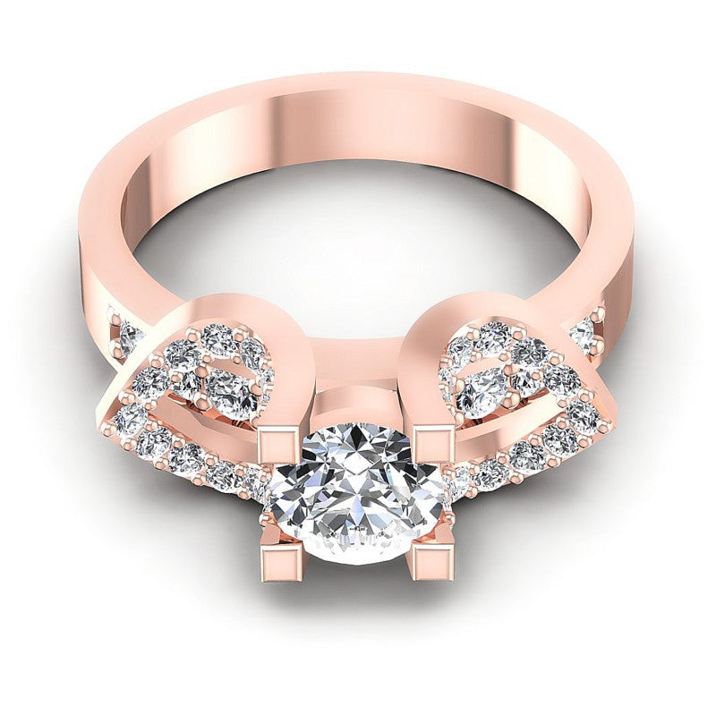 Round Diamonds 0.90CT Engagement Ring in 18KT Yellow Gold