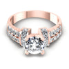 Princess and Round Diamonds 1.45CT Engagement Ring in 18KT Yellow Gold