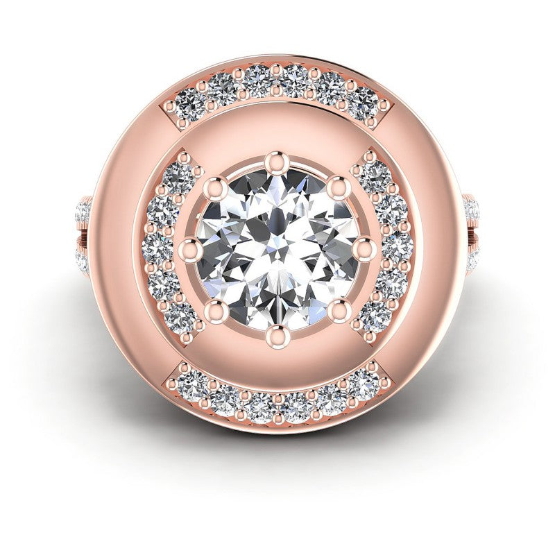 Round Diamonds 0.95CT Engagement Ring in 18KT Yellow Gold