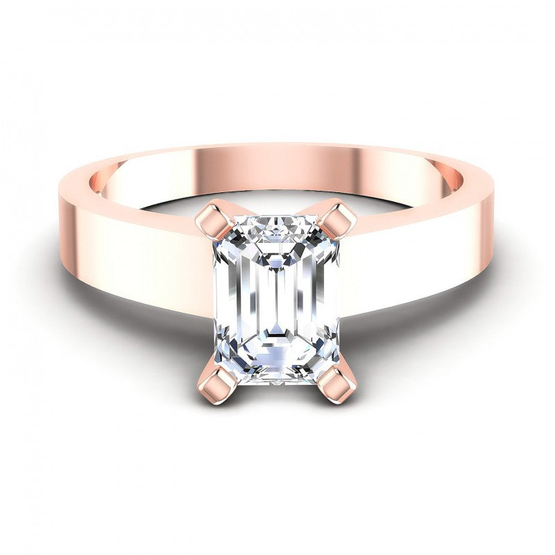 Emerald Diamonds 0.35CT Solitaire Ring in 18KT Yellow Gold