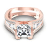 Baguette and Princess and Round Diamonds 1.80CT Engagement Ring in 18KT Yellow Gold