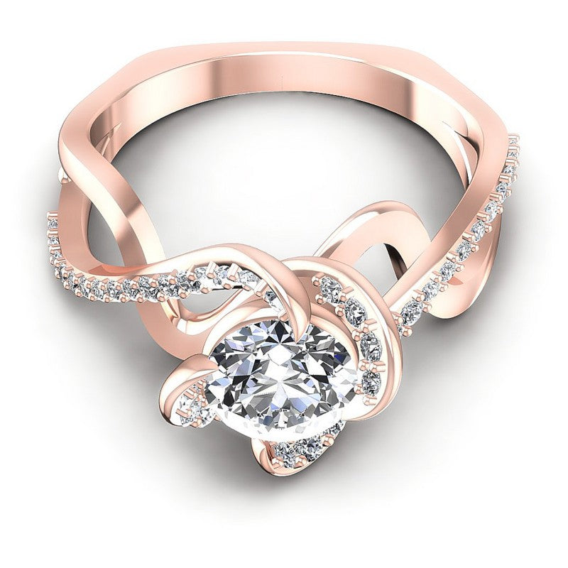 Round Diamonds 0.70CT Engagement Ring in 18KT Yellow Gold