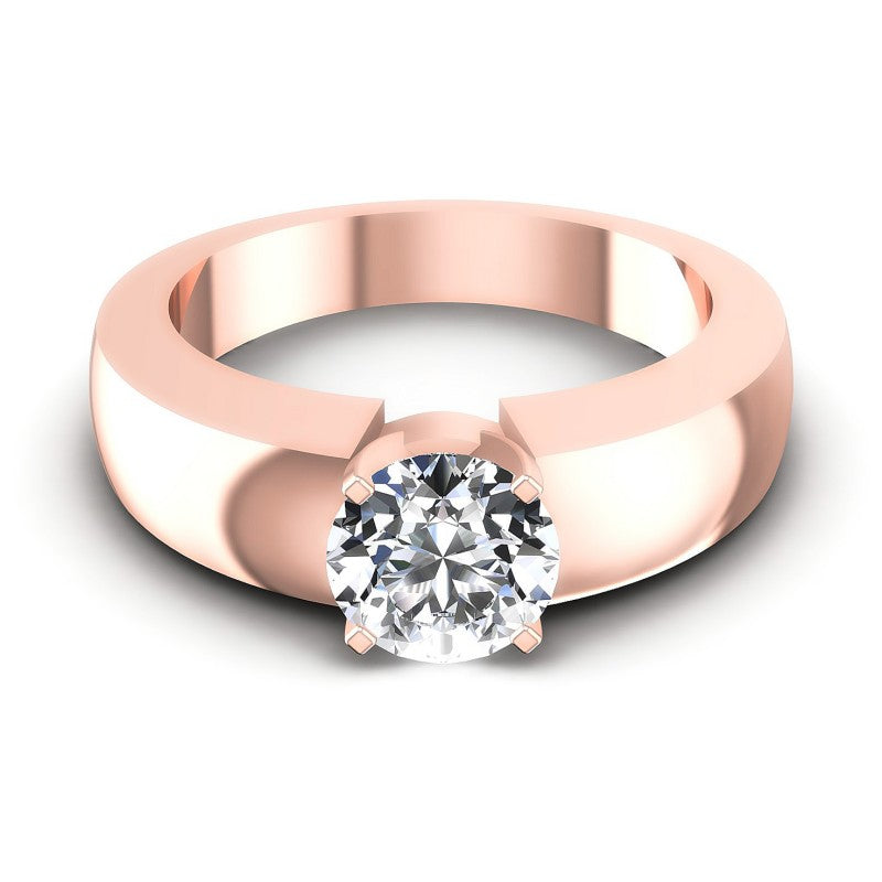 Round Diamonds 0.35CT Solitaire Ring in 18KT Yellow Gold