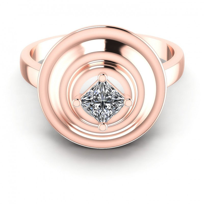 Princess Diamonds 0.35CT Solitaire Ring in 18KT Yellow Gold