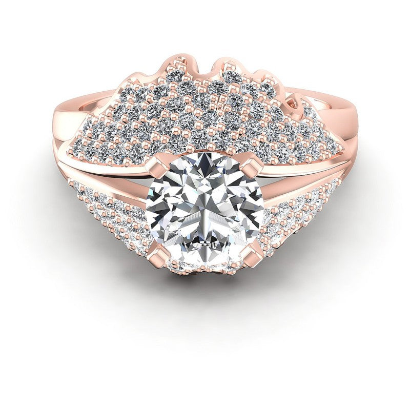 Round Diamonds 1.00CT Engagement Ring in 18KT Yellow Gold