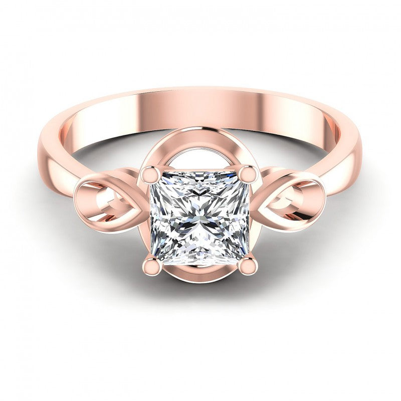 Princess Diamonds 0.35CT Solitaire Ring in 18KT Yellow Gold
