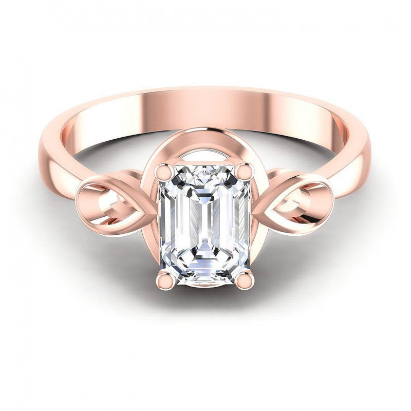 Emerald Diamonds 0.35CT Solitaire Ring in 18KT Yellow Gold