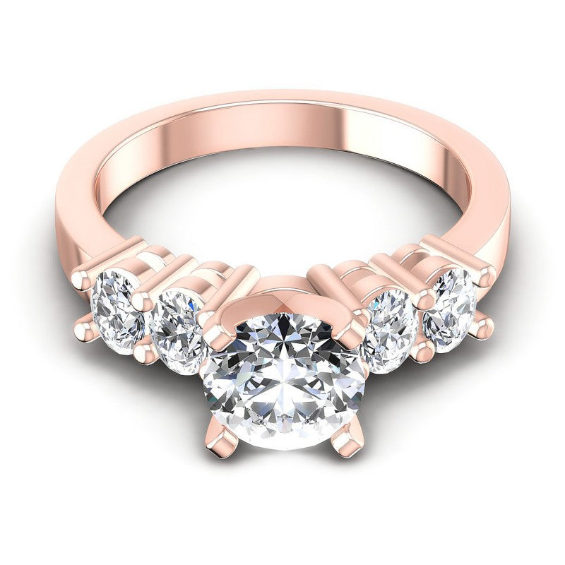 Round Diamonds 1.00CT Engagement Ring in 18KT Yellow Gold