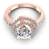Round Diamonds 1.05CT Halo Ring in 18KT Yellow Gold