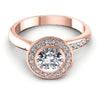Round Diamonds 0.95CT Halo Ring in 18KT Yellow Gold