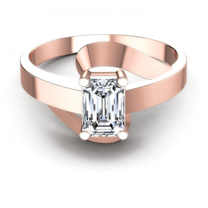 Emerald Diamonds 0.35CT Solitaire Ring in 18KT Yellow Gold