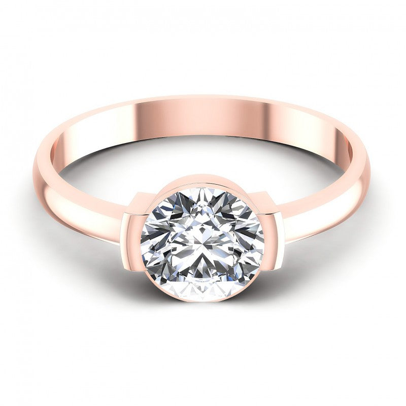 Round Diamonds 0.35CT Solitaire Ring in 18KT Yellow Gold