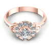 Round Diamonds 0.80CT Halo Ring in 18KT Yellow Gold